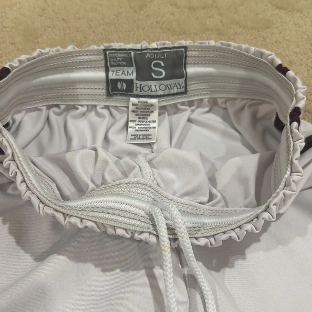 White and Maroon ATM Basketball Shorts.‎ Adult S.